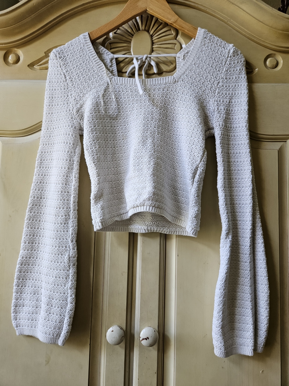 Hollister Cream Knit Sweater